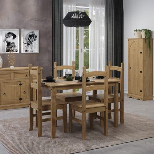 Four-chair rectangular dining table set