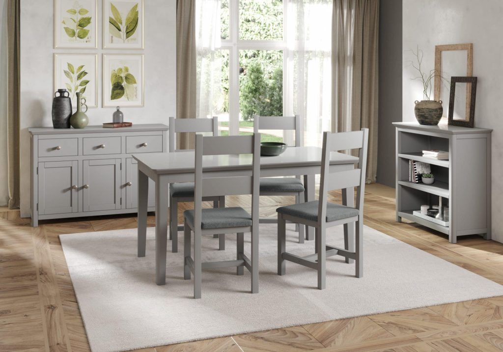 Rectangular dining table in a modern room dining