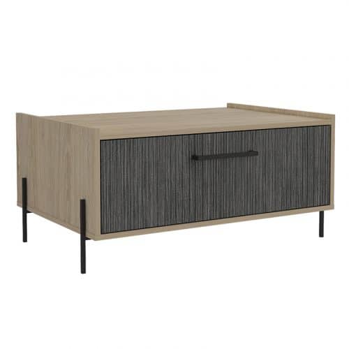 Storage coffee table, the washed wood effect