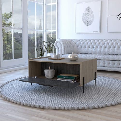 Storage coffee table, the washed wood effect - Image 3