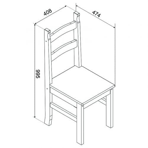 Square dining table set and two chairs, 75cm - Image 3