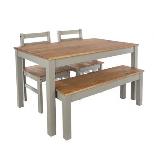 Rectangular grey dining table, 120cm - Image 4