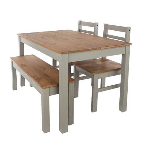 Rectangular grey dining table, 120cm - Image 5