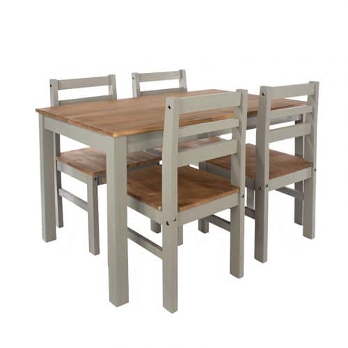 Rectangular grey dining table, 120cm - Image 6