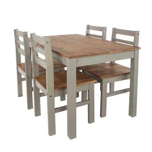 Rectangular grey dining table, 120cm - Image 7
