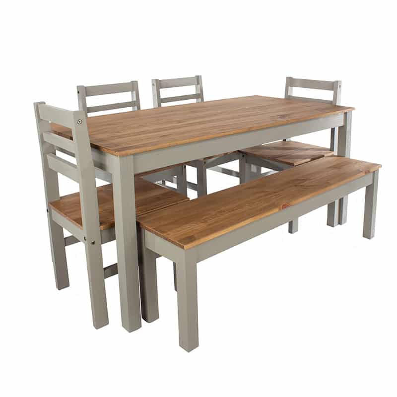 Grey rectangular dining table, 150cm - Image 4