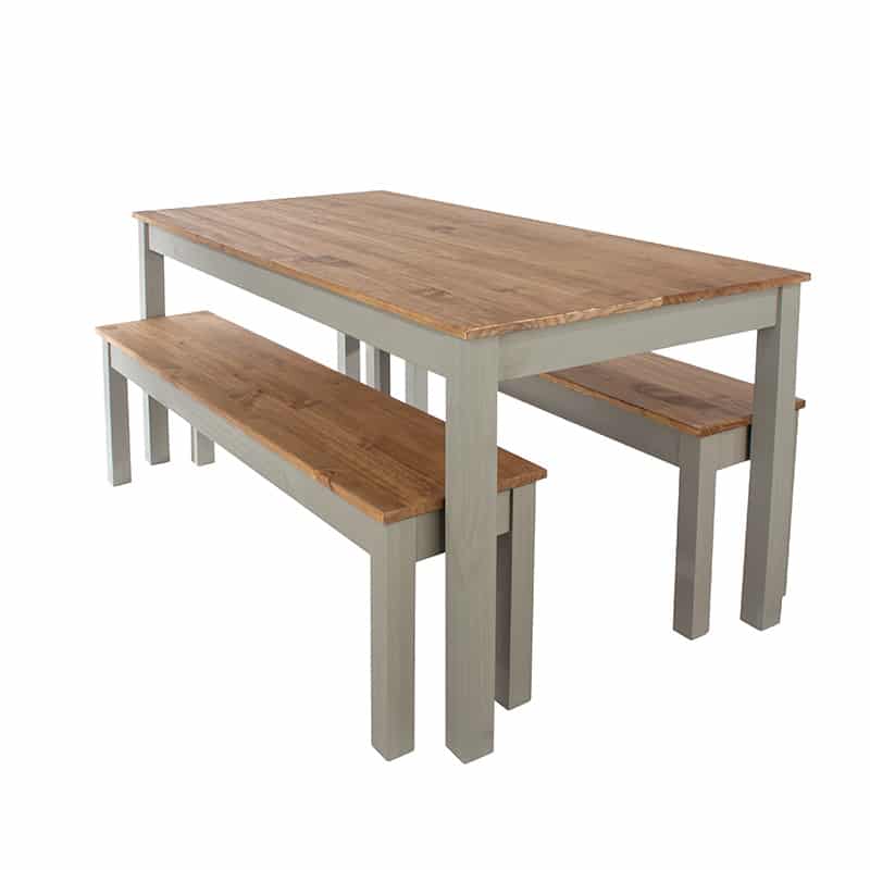 Grey rectangular dining table, 150cm - Image 7