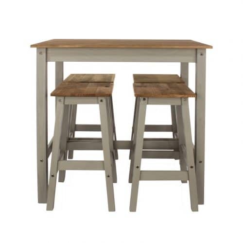 Grey breakfast table