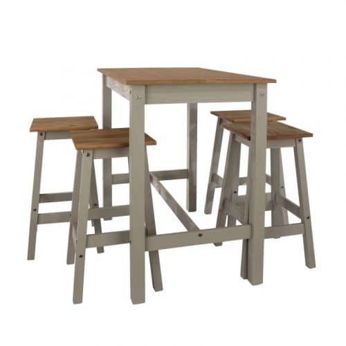 Grey breakfast table