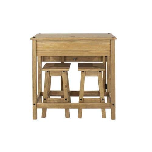the drop-leaf breakfast table
