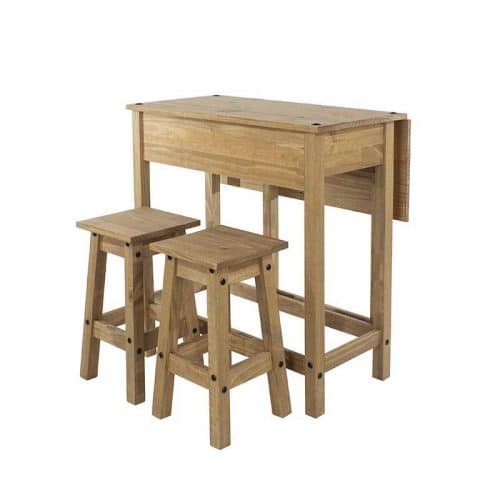 the drop-leaf breakfast table