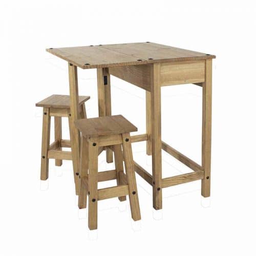 the drop-leaf breakfast table