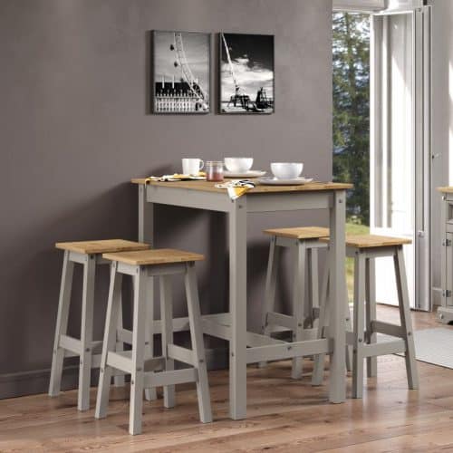 Grey breakfast table