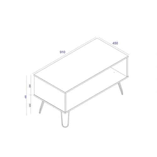 The open grey coffee table - Image 5