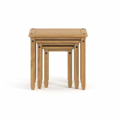 Antique wax effect nest of tables - Image 3