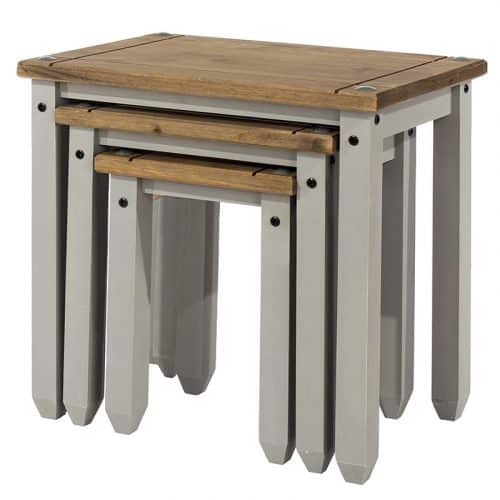 The grey antique nesting tables