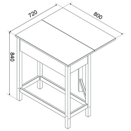 The white drop-leaf breakfast table and stool set - Image 8
