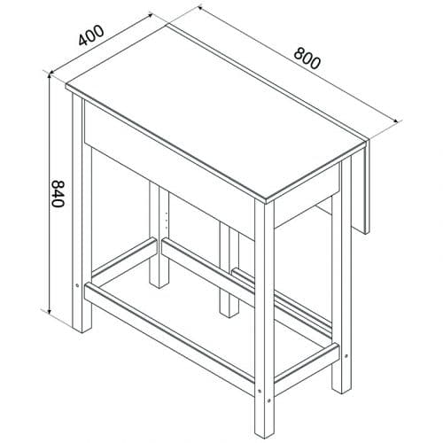 The white drop-leaf breakfast table and stool set - Image 7