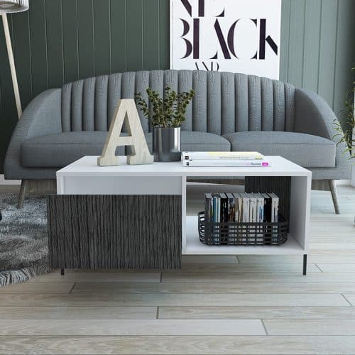 The white coffee table with drawer - Image 3