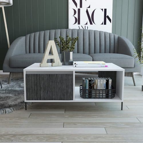 The white coffee table with drawer - Image 2