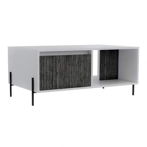 The white coffee table with drawer