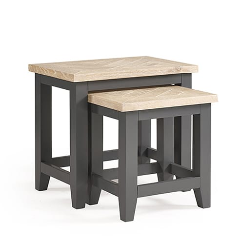 Bordeaux nest of tables - dark grey