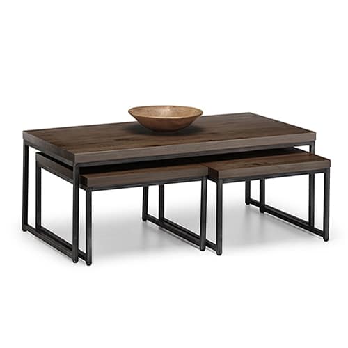 Brooklyn nesting coffee tables - dark oak