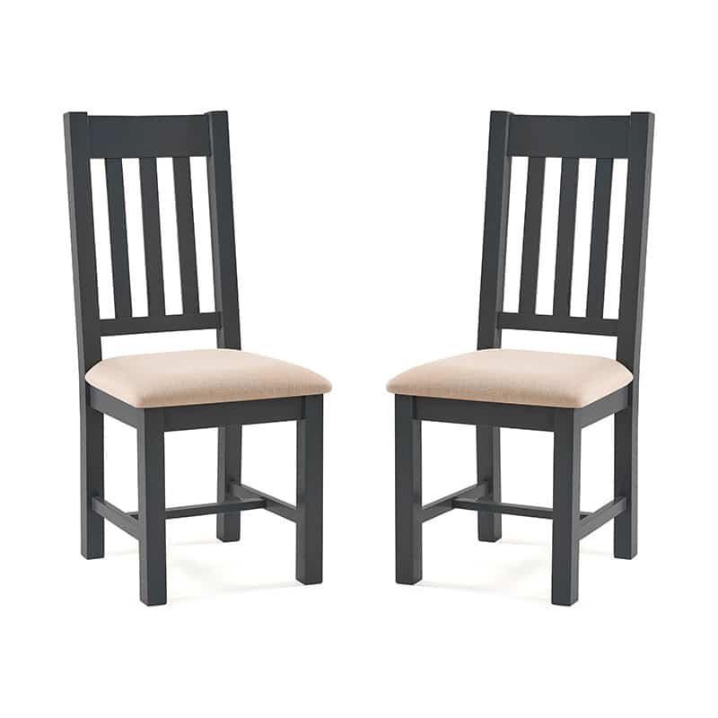 Bordeaux Dining Set (6 Chairs) - Dark Grey