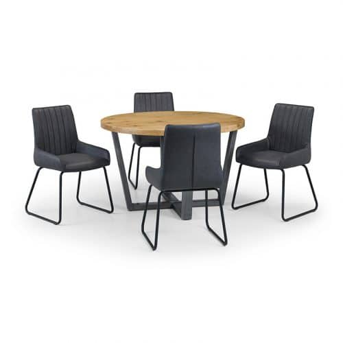 Brooklyn round & Soho dining set