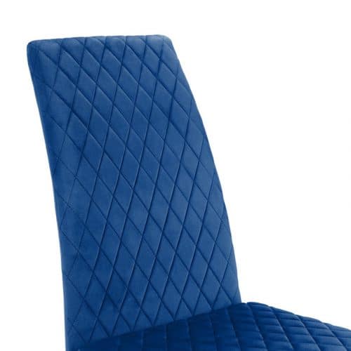 Positano dining table & 4 calabria cantilever velvet blue chairs - Image 3