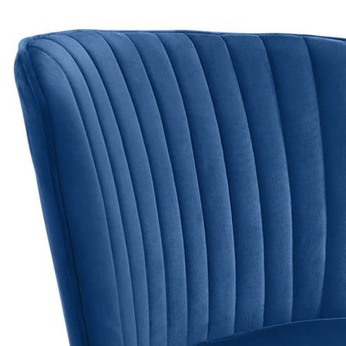 Montero round table & 4 cannes blue dining chairs - Image 11