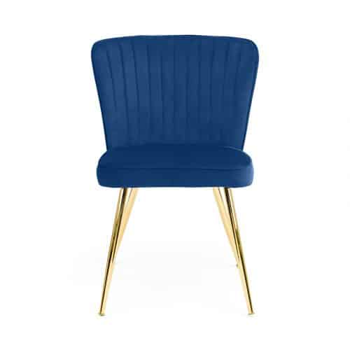 Montero round table & 4 cannes blue dining chairs - Image 9