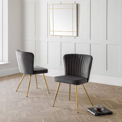 Montero round table & 4 cannes grey dining chairs - Image 8