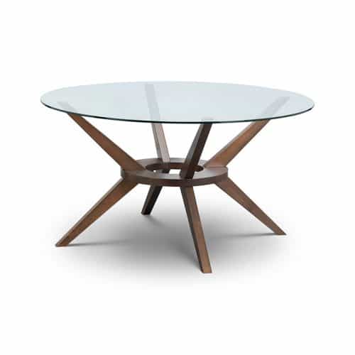 Chelsea large glass top dining table