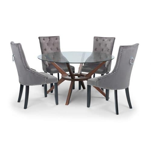Chelsea large dining table & 4 veneto dining chairs