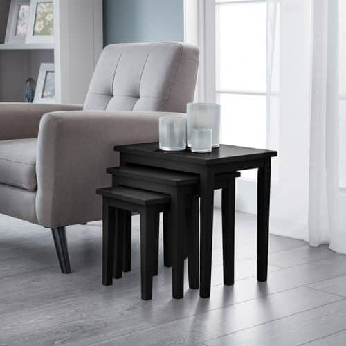 Cleo nest of tables - black