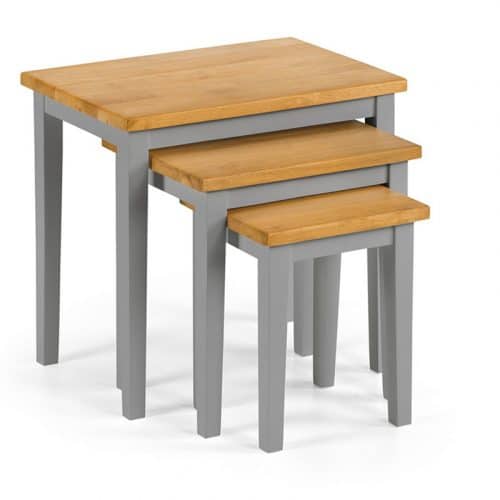 Cleo nest of tables - grey & oak