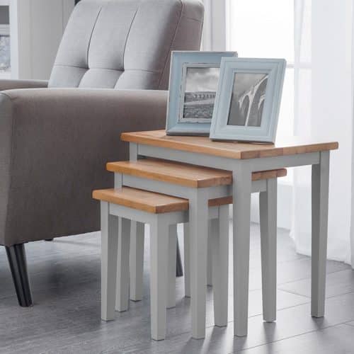 Cleo nest of tables - grey & oak