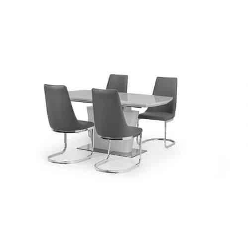Como grey dining set (4 chairs)