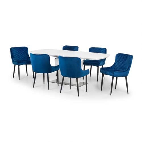 Como & Luxe blue dining set