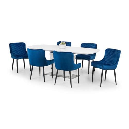 Como & Luxe blue dining set
