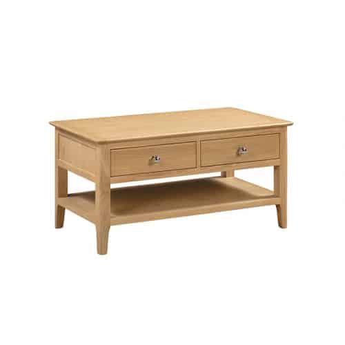 Cotswold coffee table with 2 drawers