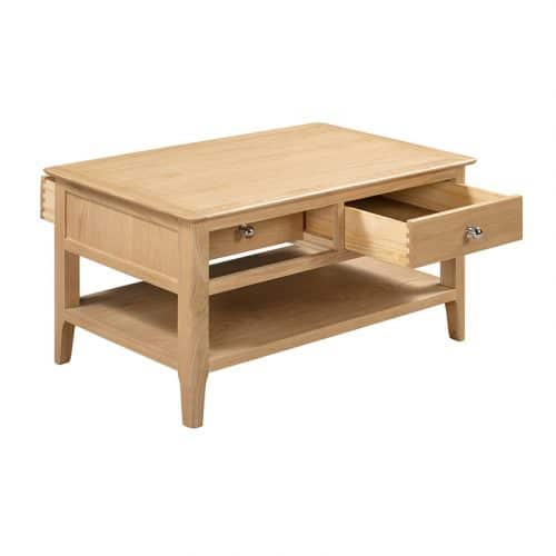 Cotswold coffee table with 2 drawers