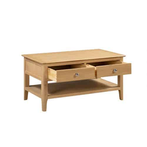 Cotswold coffee table with 2 drawers