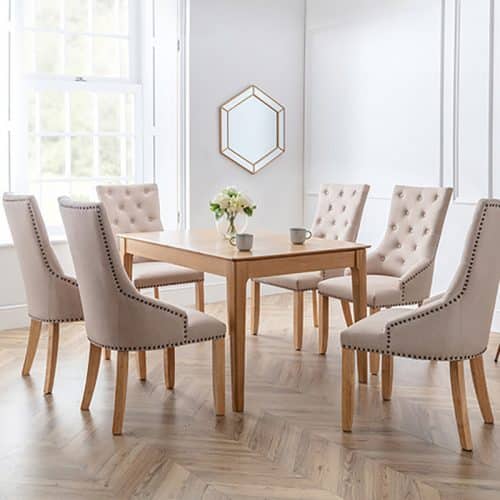 Cotswold dining table & 6 loire chairs - Image 3