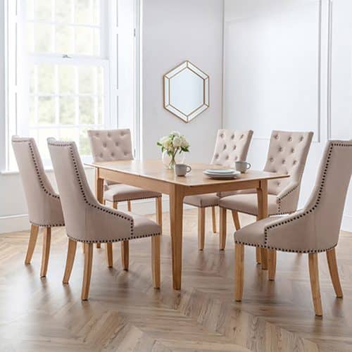 Cotswold dining table & 6 loire chairs - Image 2