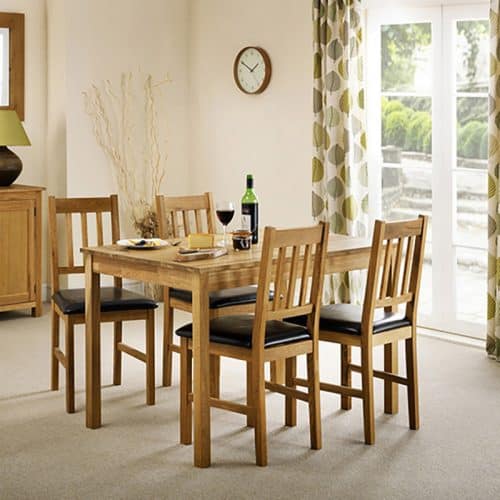Coxmoor oak rectangular dining set - Image 2
