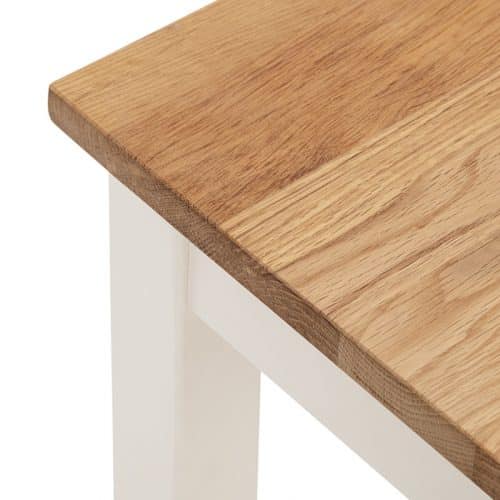 Coxmoor console table 90cm - Ivory & Oak - Image 4