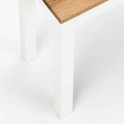 Coxmoor ivory & oak dining table & benches - Image 5