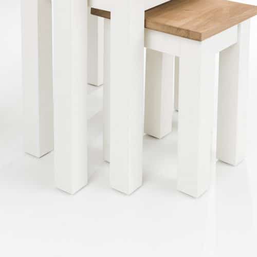 Coxmoor nest of 3 tables - Ivory & Oak - Image 6